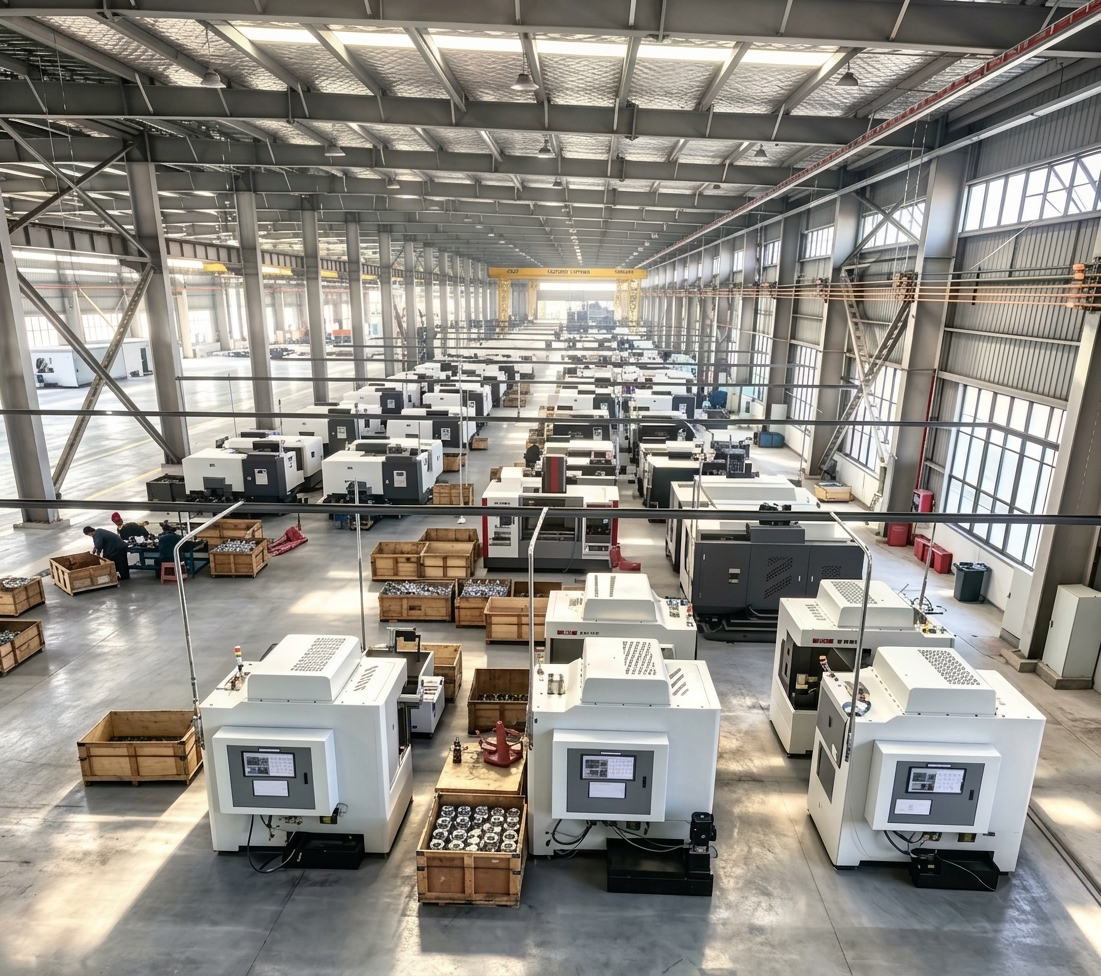 CNC machining workshop — 300+ machines — Luchi Gears factory